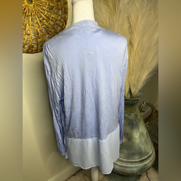 Retrology Blue Draped Open Front Soft Lightweight Cardigan Sz XL - Picture 5 of 5